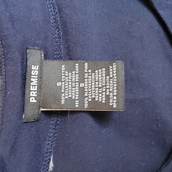 Premise Navy Embroidered Top - Picture 3 of 4